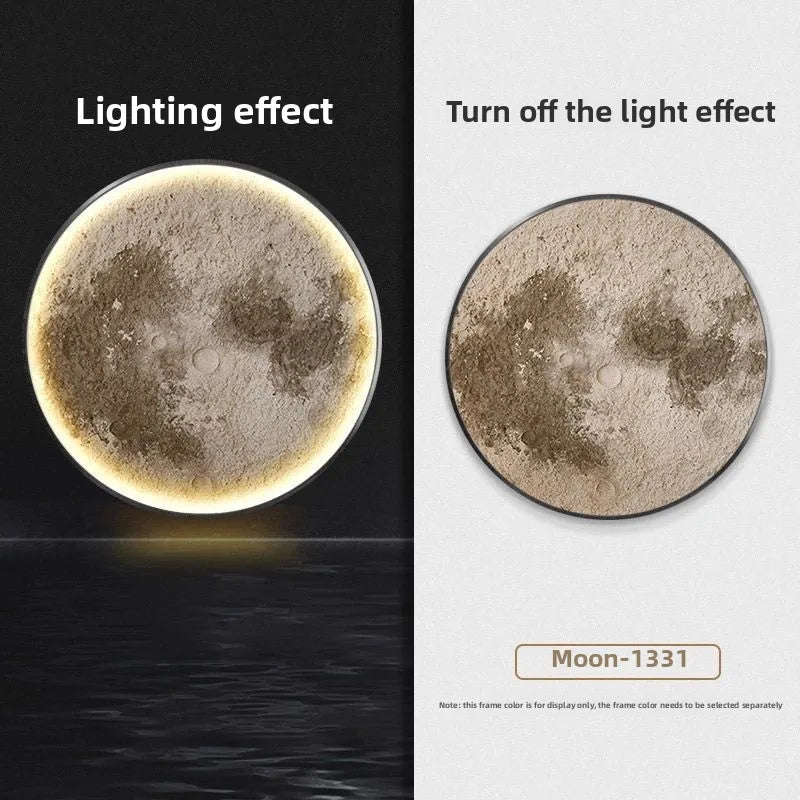 Applique Murale LED Lune Moderne – Lampe Murale Télécommandée Design pour Salon, Chambre ou Hôtel