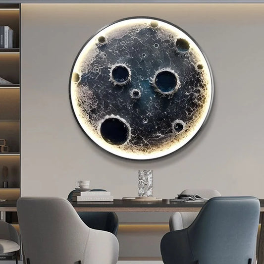 Applique Murale LED Lune Moderne – Lampe Murale Télécommandée Design pour Salon, Chambre ou Hôtel