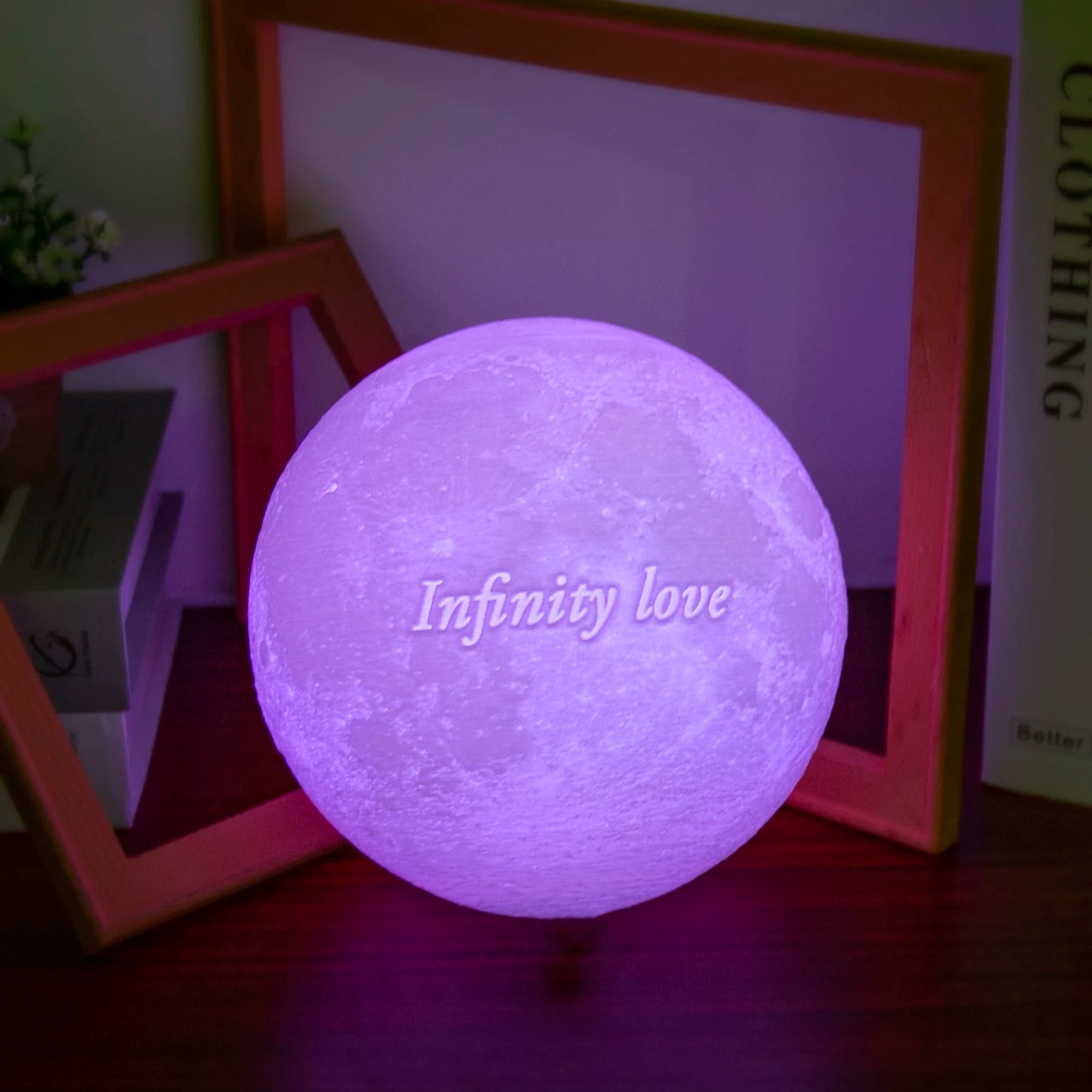 Lampe Lune 3D Personnalisée – Veilleuse Tactile USB Rechargeable avec Photo & Texte