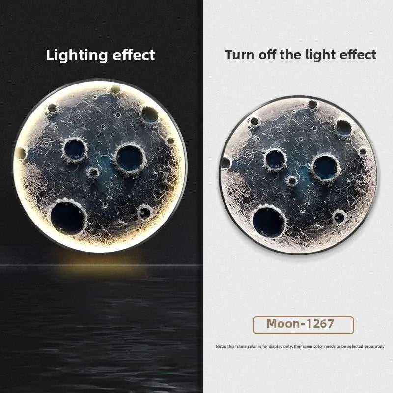 Applique Murale LED Lune Moderne – Lampe Murale Télécommandée Design pour Salon, Chambre ou Hôtel