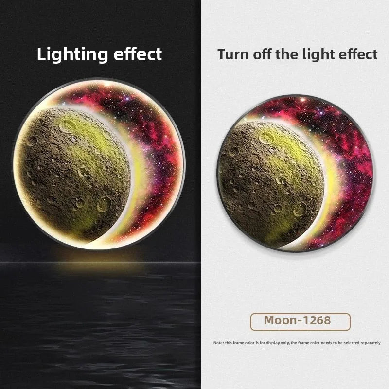 Applique Murale LED Lune Moderne – Lampe Murale Télécommandée Design pour Salon, Chambre ou Hôtel