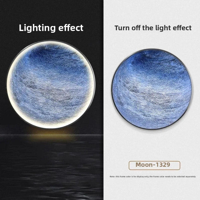 Applique Murale LED Lune Moderne – Lampe Murale Télécommandée Design pour Salon, Chambre ou Hôtel