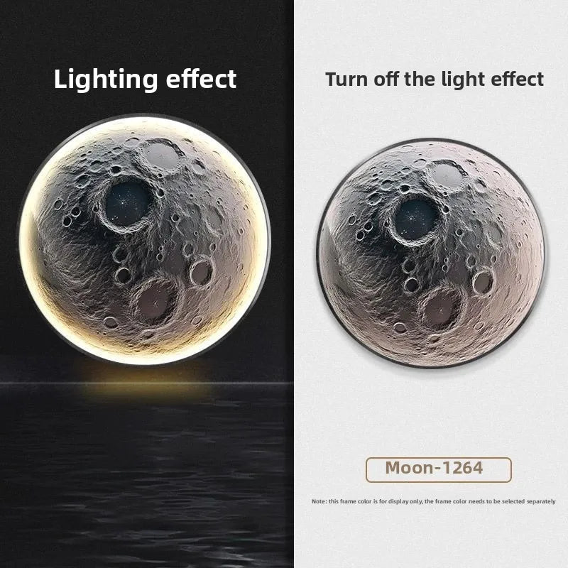 Applique Murale LED Lune Moderne – Lampe Murale Télécommandée Design pour Salon, Chambre ou Hôtel