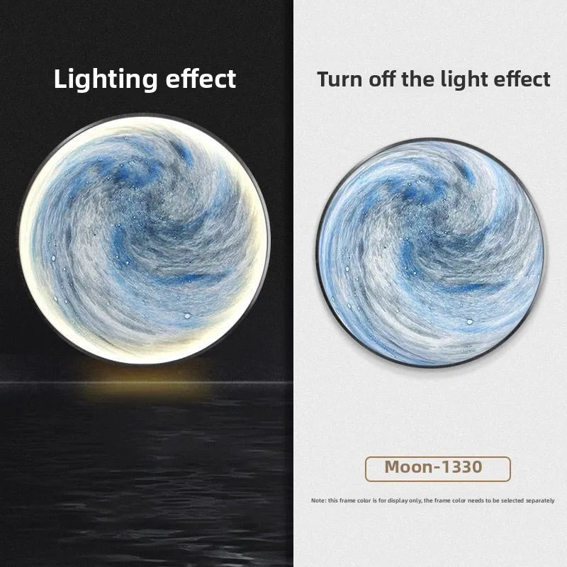 Applique Murale LED Lune Moderne – Lampe Murale Télécommandée Design pour Salon, Chambre ou Hôtel