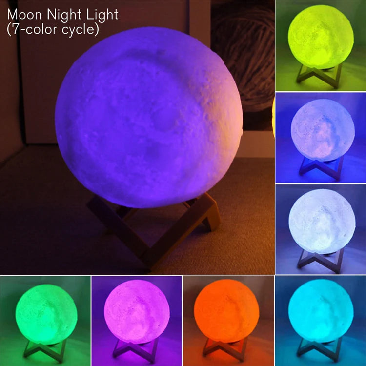 Lampe Lune LED 3D – Veilleuse Galaxy Décorative pour Chambre & Cadeaux Enfants