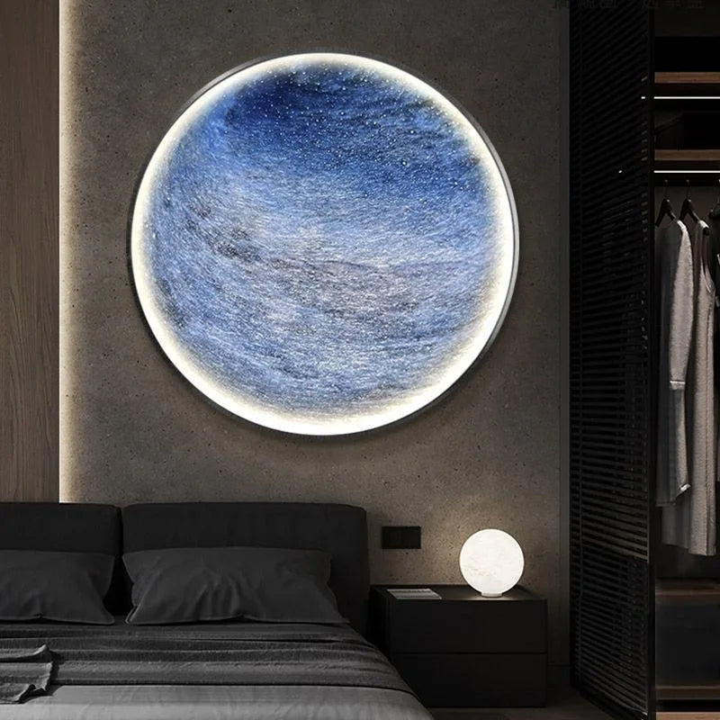 Applique Murale LED Lune Moderne – Lampe Murale Télécommandée Design pour Salon, Chambre ou Hôtel