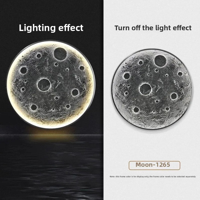 Applique Murale LED Lune Moderne – Lampe Murale Télécommandée Design pour Salon, Chambre ou Hôtel