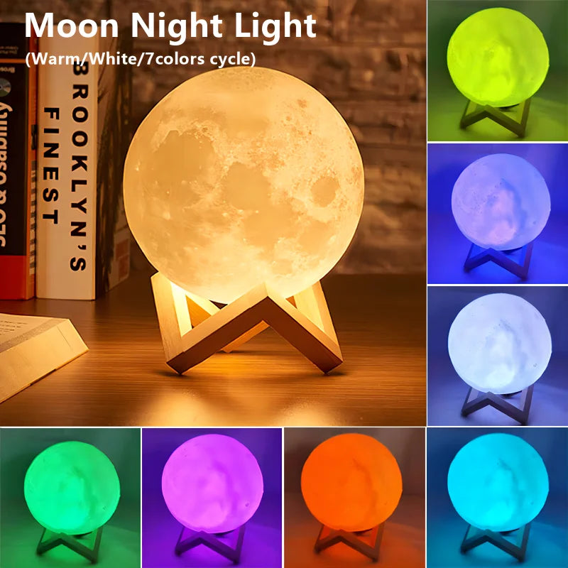 Lampe Lune LED 3D – Veilleuse Galaxy Décorative pour Chambre & Cadeaux Enfants